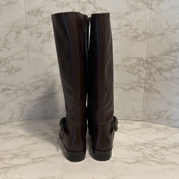 Coach ladies dark chocolate brown tall Brynn Riding leather Boots size 10 B - Picture 8 of 13